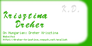 krisztina dreher business card